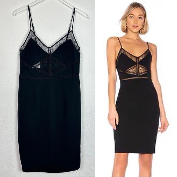 Bardot Dresses & Skirts - NWT BARDOT NORDSTROM Jayne Lace-inset Cocktail Dress Black Size 10 / Large